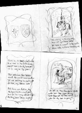 Two sketch book pages